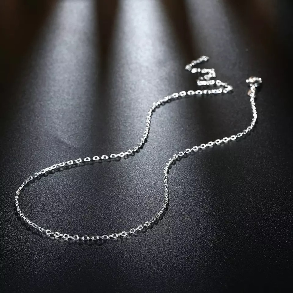 Anthro Round Oval Link Chain Sterling Silver 925 Eternity